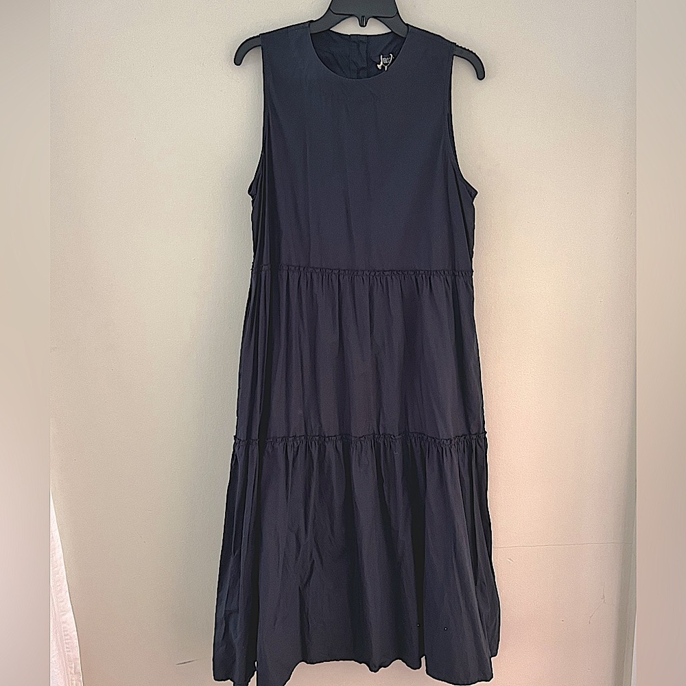 TOAST NEW COTTON POPLIN BLACK DRESS